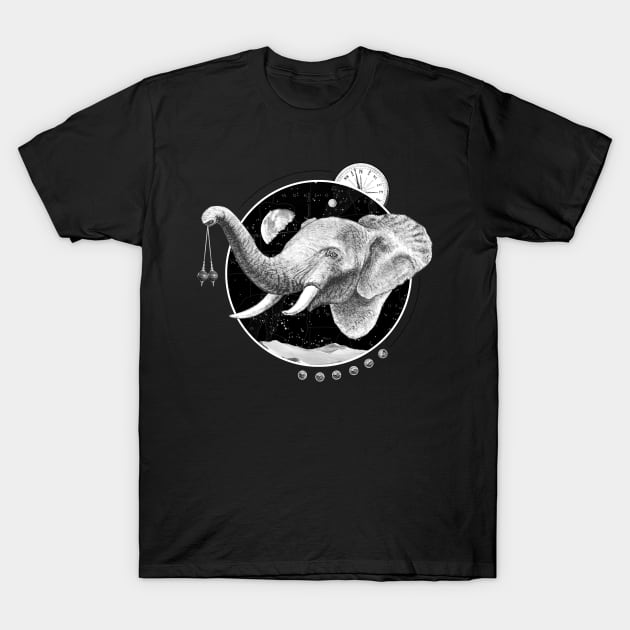 Space elephant |  space Digital art T-Shirt by Hakubiya